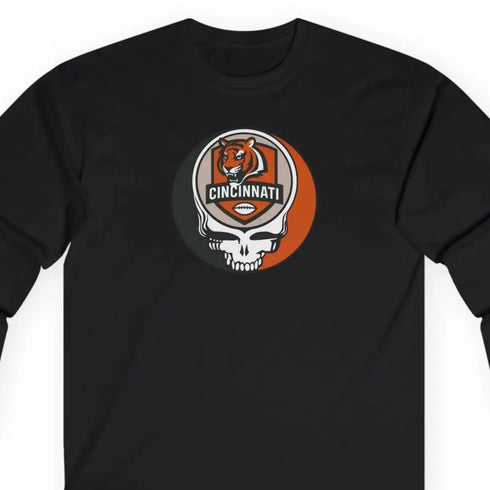 Grateful Dead - The Gridiron Collection: Cincinnati Bengals Grateful Dead Long Sleeve Tee - NFL - StealieShop